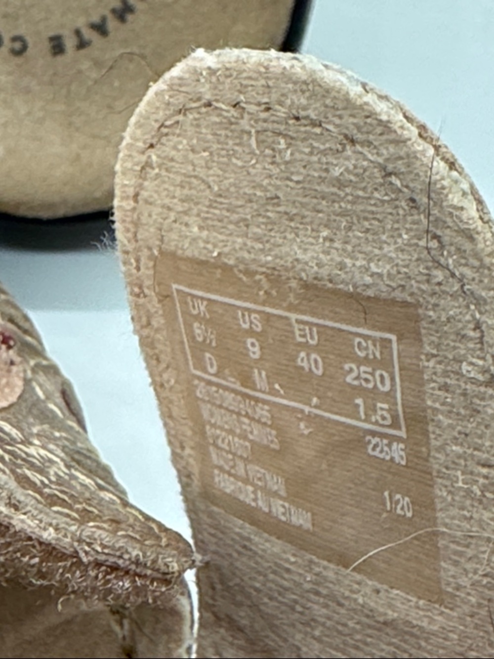 Clarks Gold / Rose Gold Braided Multi-Strap Slide Sandals - Picture 4 of 10